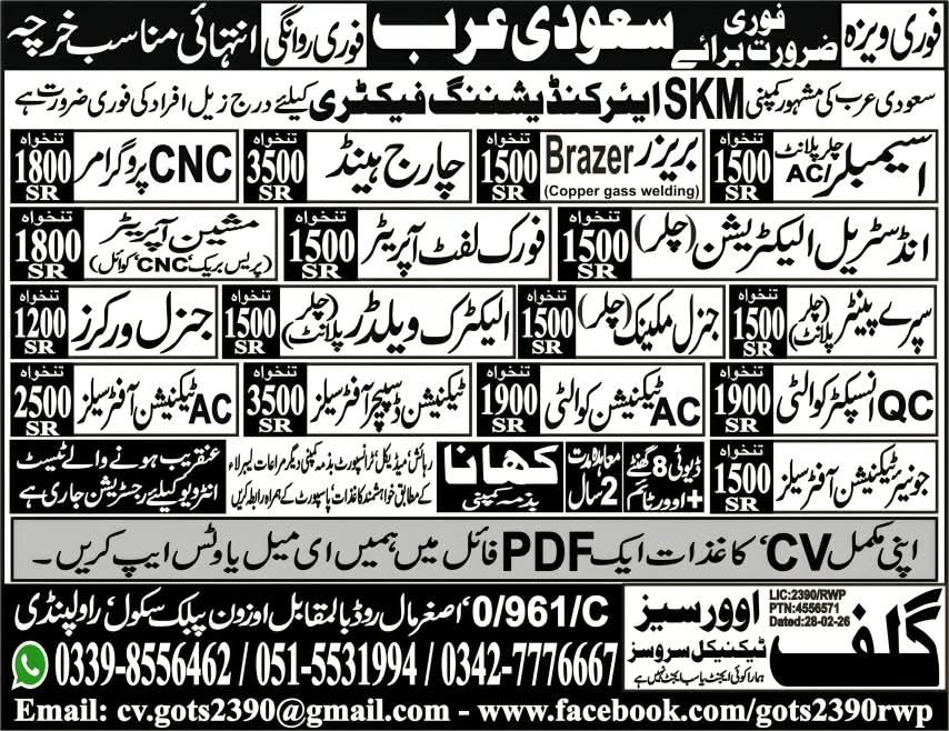 SKM company Job in Saudi Arabia