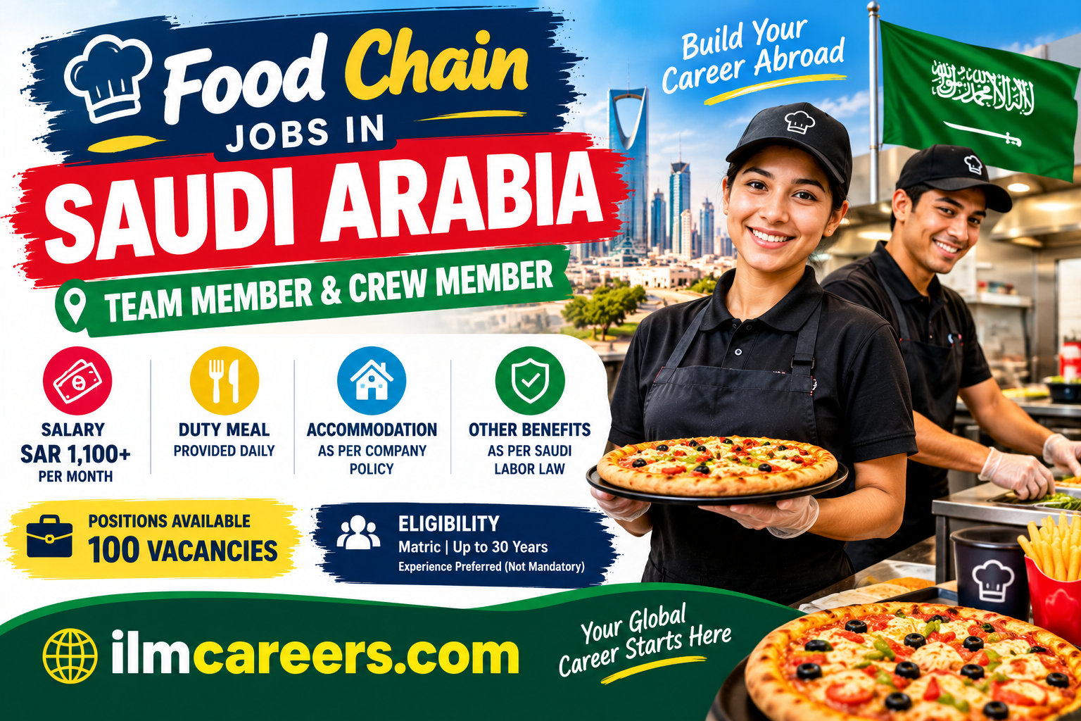 Job Opportunities in Saudi Arabia 2026 Food Chain Staff Required