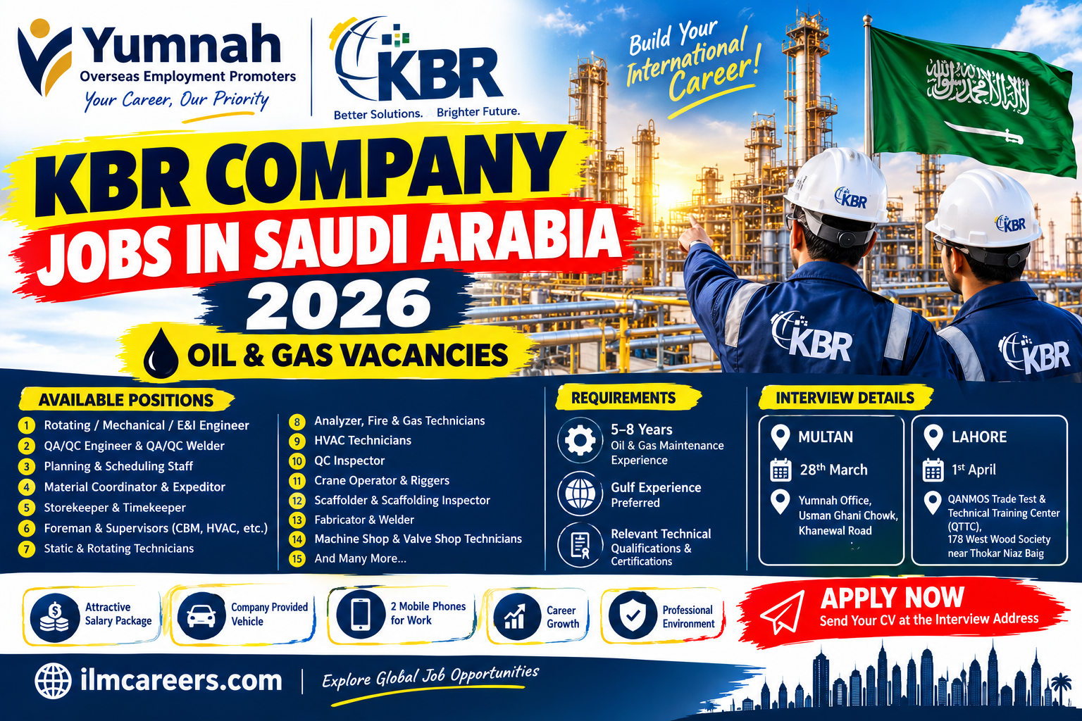 KBR Company Jobs in Saudi Arabia 2026 High salary