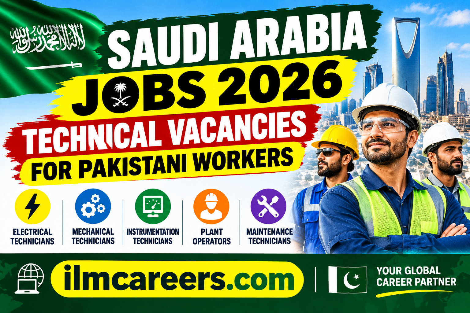 Saudi Arabia Jobs 2026 Technical Vacancies for Pakistani Workers
